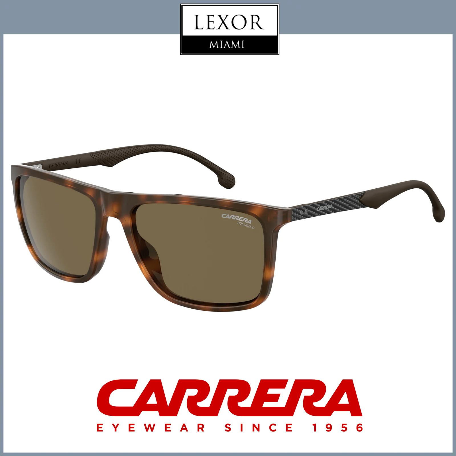 SUNGLASSES CARRERA 8032/S 086 SP DARK HAVANA/BROWN POLARIZED 57-17 並行輸入品