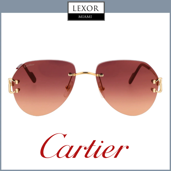Cartier CT0001CS 014 53 Woman Metal Sunglasses