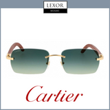 Cartier Sunglasses CT0009CS 007 Men METAL WOOD
