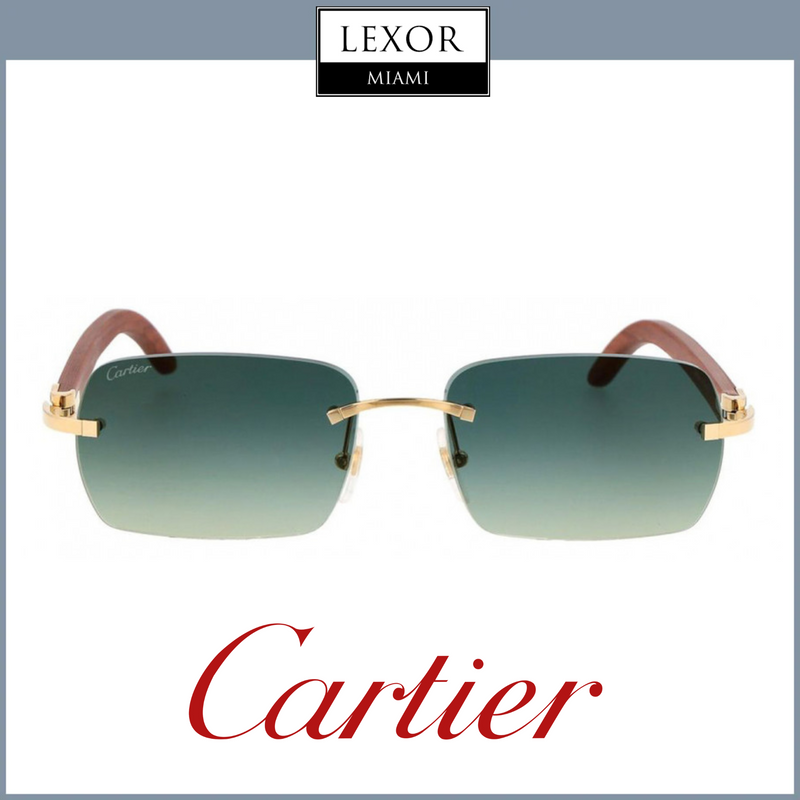 Cartier Sunglasses CT0009CS 007 Men METAL WOOD
