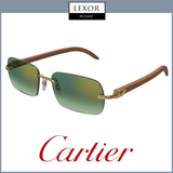 Cartier Sunglasses CT0009CS 007 Men METAL WOOD
