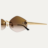 Cartier CT0433S-002 55 Óculos de Sol Feminino METAL