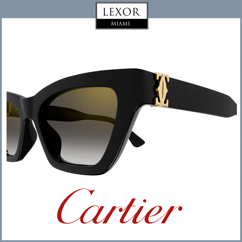 Cartier CT0437S-001 53 Woman Metal Sunglasses