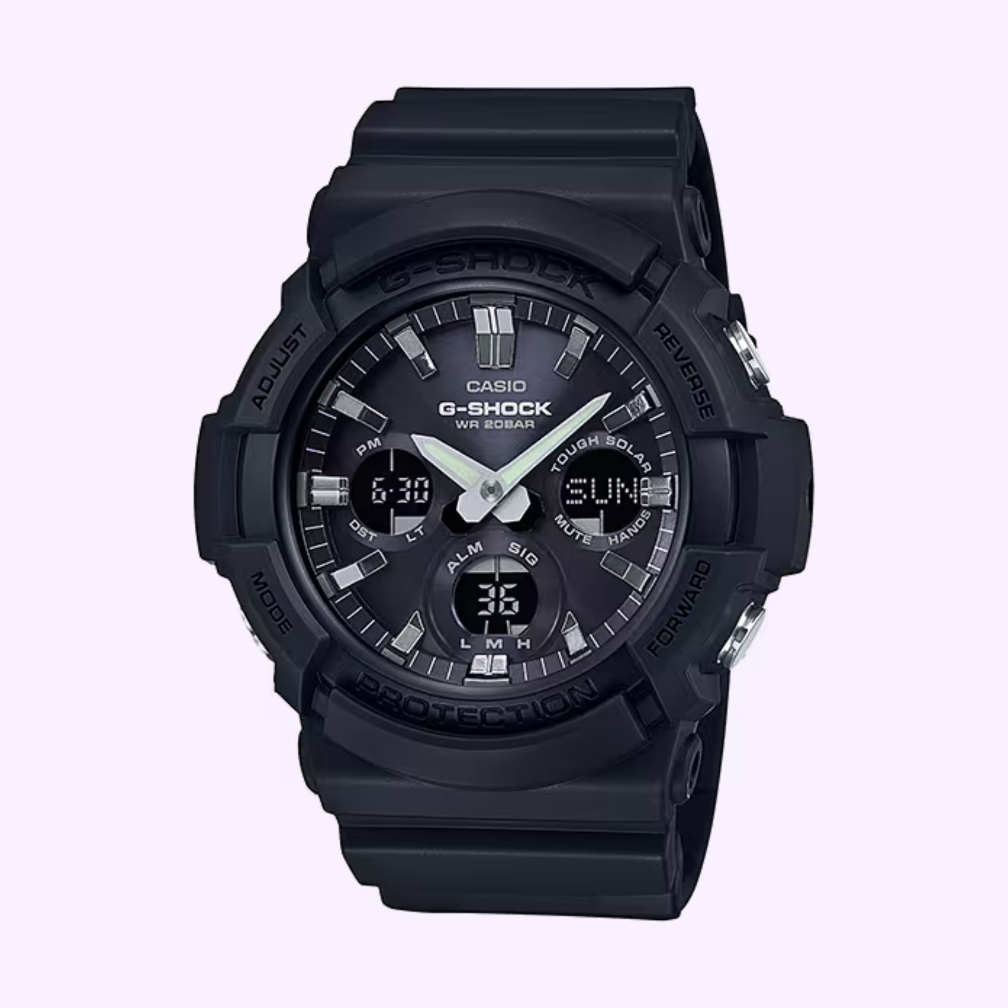 Front View CASIO G-Shock Watch ANALOG-DIGITAL GAS100B-1A