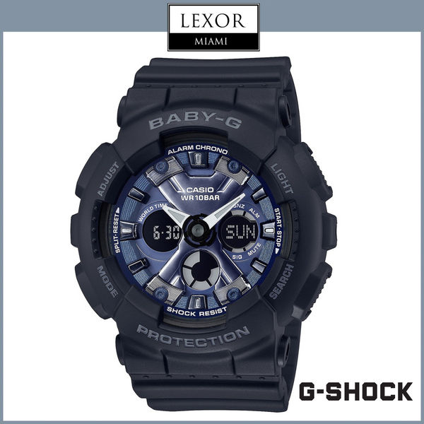 Casio BA130-1A2 Baby-G Alarm World Time Chronograph Quartz Analog-Digital Blue Dial Watches Lexor Miami