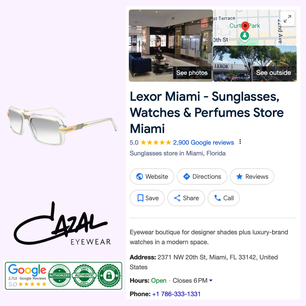 CAZAL 8039 C 003 56/17/145 CR/BI SG Unisex Sunglasses – Lexor Miami