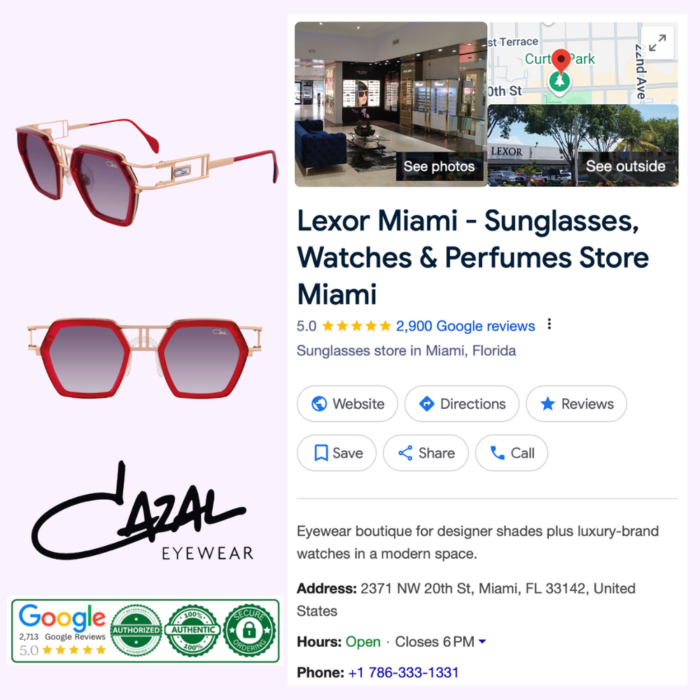 CAZAL 677 C 002 46/22/140 RED/G Unisex Sunglasses – Lexor Miami