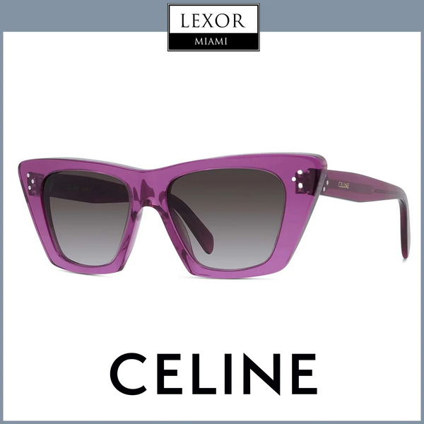 Óculos de sol femininos Celine CL40187I 5181Z Cat Eye Purple