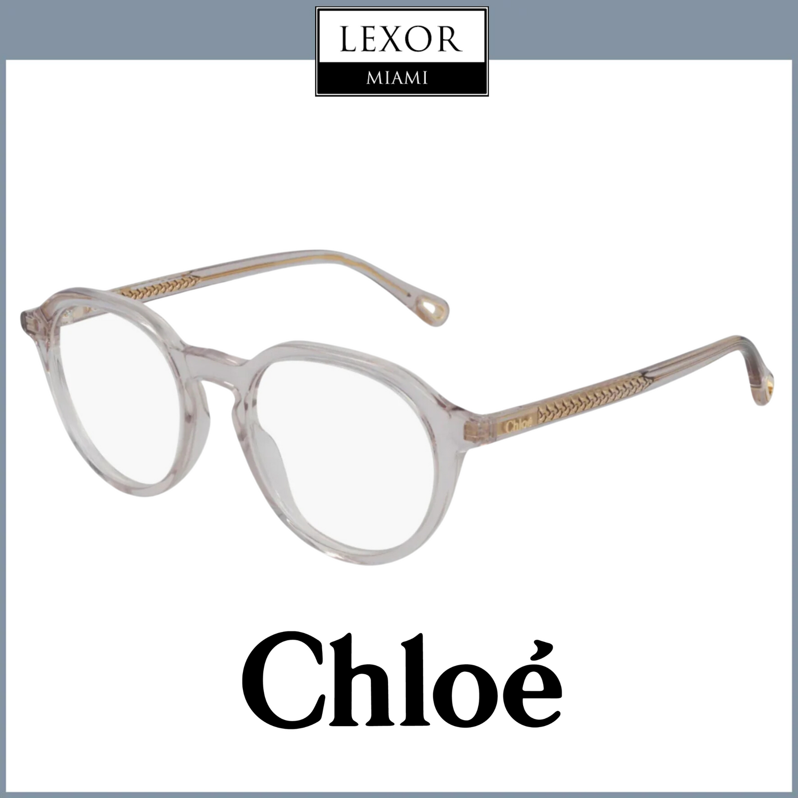 Chloe CH00120-005 Pink Transparent Frame Woman's – Lexor Miami