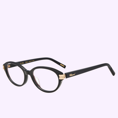 CHOPARD Optical VCH446S530700 glasses in a black cat-eye silhouette with gold-toned accents at the hinges.