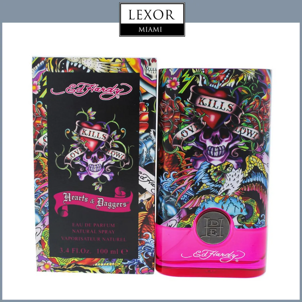 Perfume para mujer Christian Audigier Ed Hardy Hearts &amp; Daggers 3.4 oz EDP