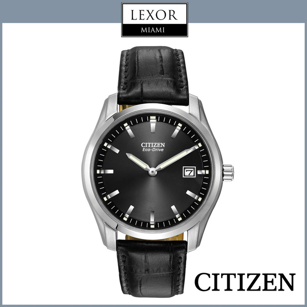 Citizen AU1040-08E Corso Eco-Drive Black Leather Strap Men Watches