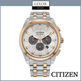 Citizen CA4516-59A Men ECO WR100 SS Bracelet Rose-Gold Silver