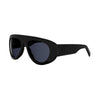 Black mask-shape Celine Sunglasses CL403540 U 5701V with a thick frame and a Triomphe stamped signature on the temples.