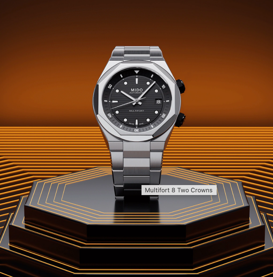 Mido Watches Multifort 8 Two Crowns M0475071105100 Upc