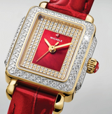 Michele Watches Special Edition Deco Madison Mini Two-Tone 18K Gold-Plated Diamond Pavé Dial Watch MWW06D000170