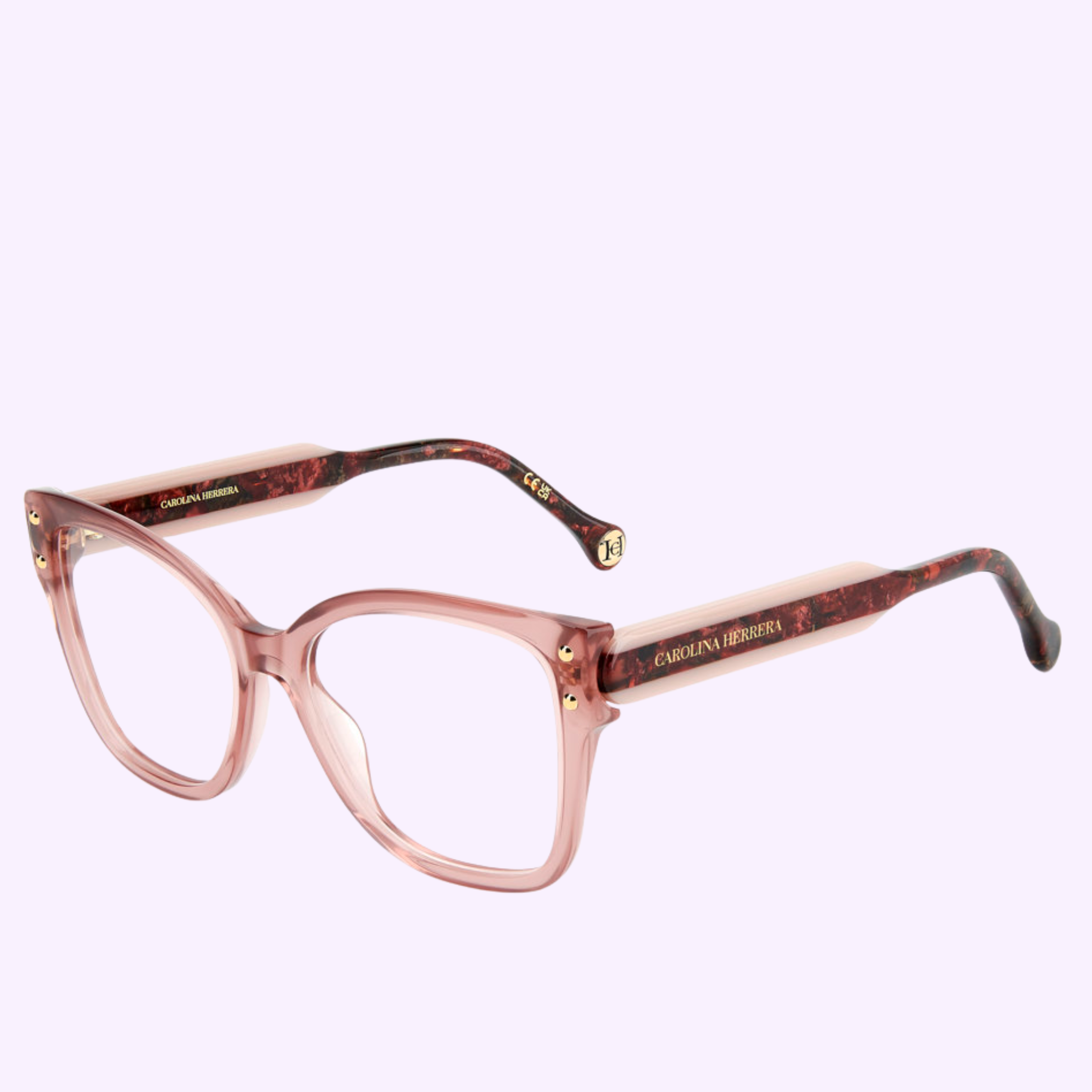 Angle View Carolina Herrera Optical Frames HER 0368 35J PINK