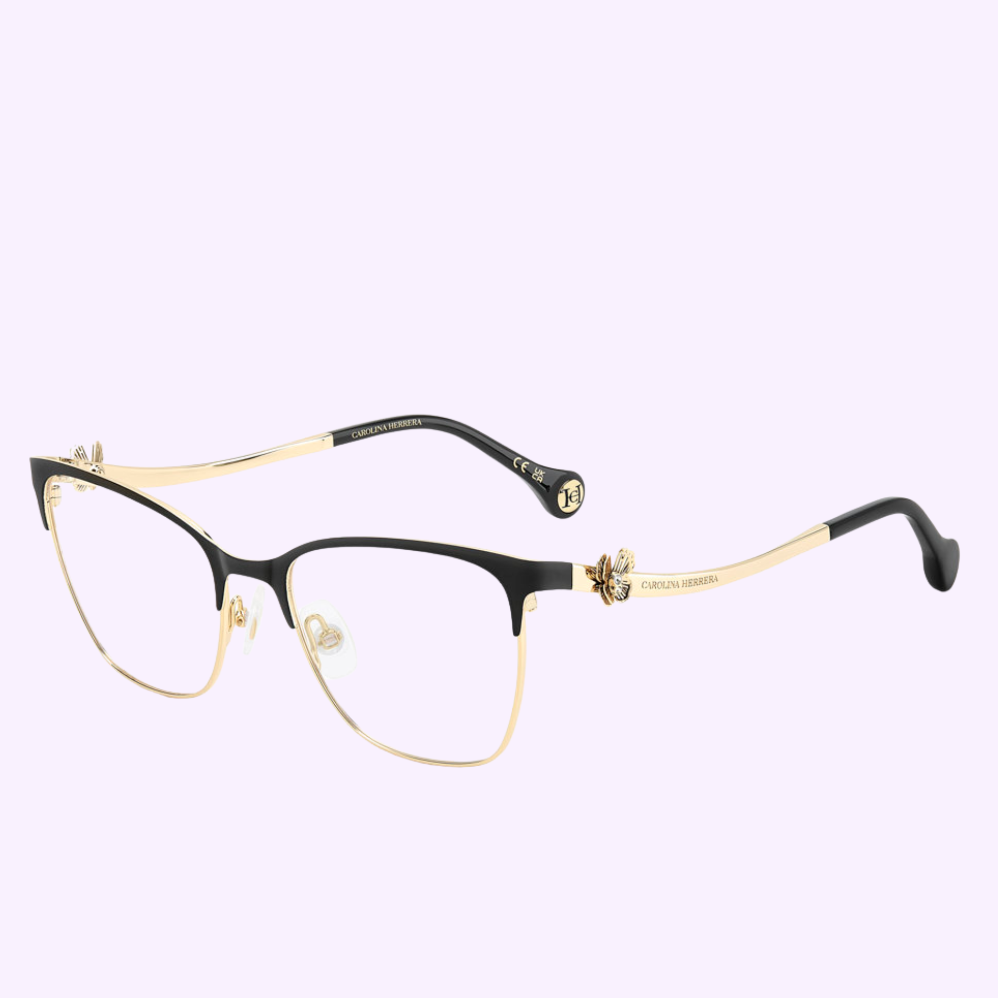 Angle View Carolina Herrera Optical Frames HER 0398 RHL GOLD