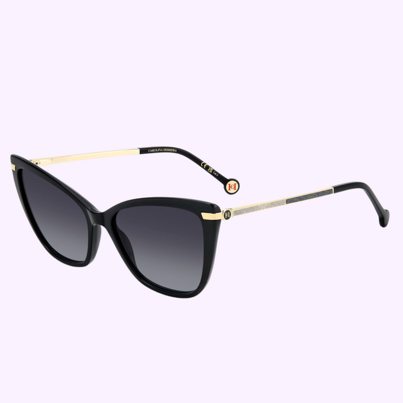 Carolina Herrera Sunglasses HER 0262/S 807 BLACK Women upc 197737074654