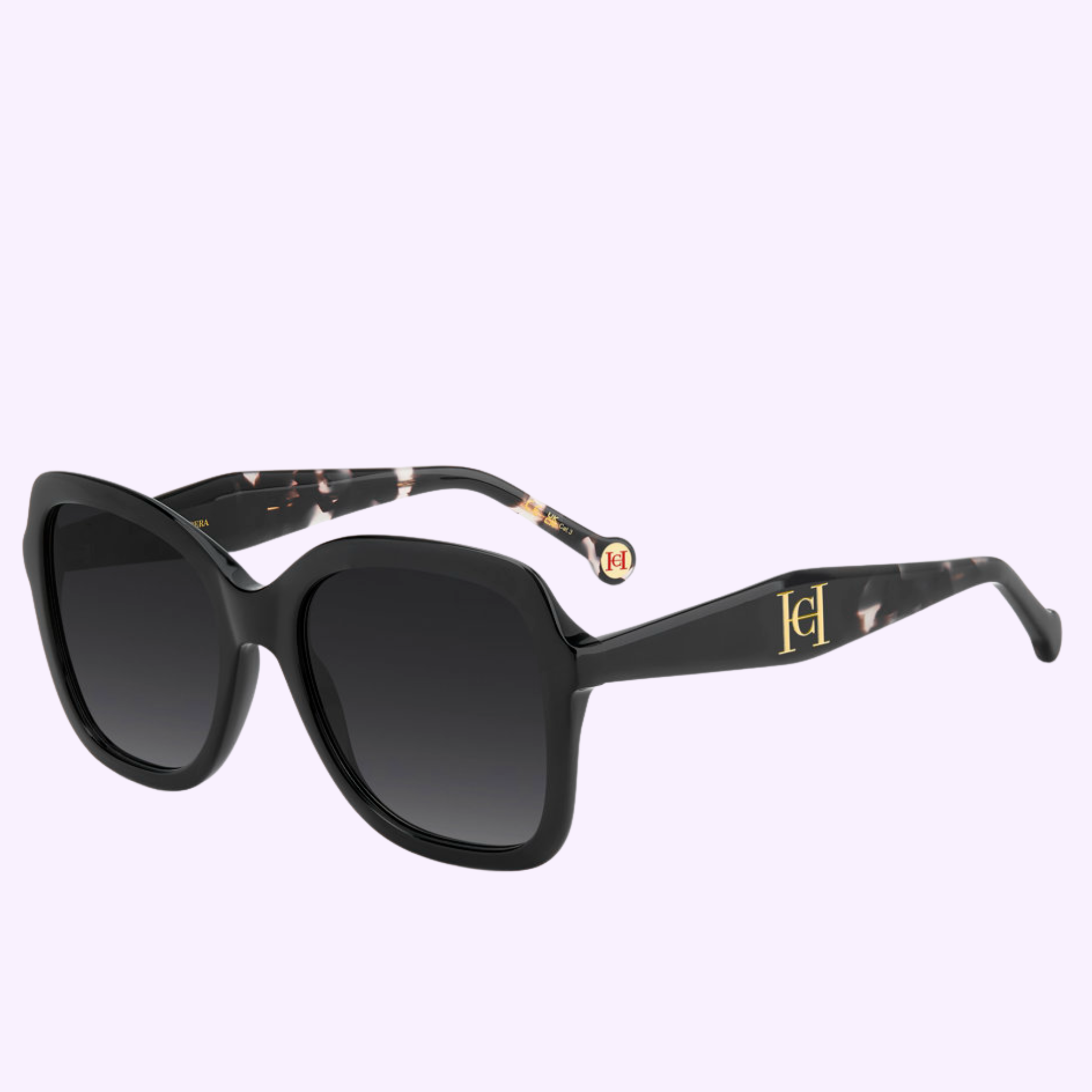 Angle View Carolina Herrera Sunglasses HER 0373/S 807 BLACK