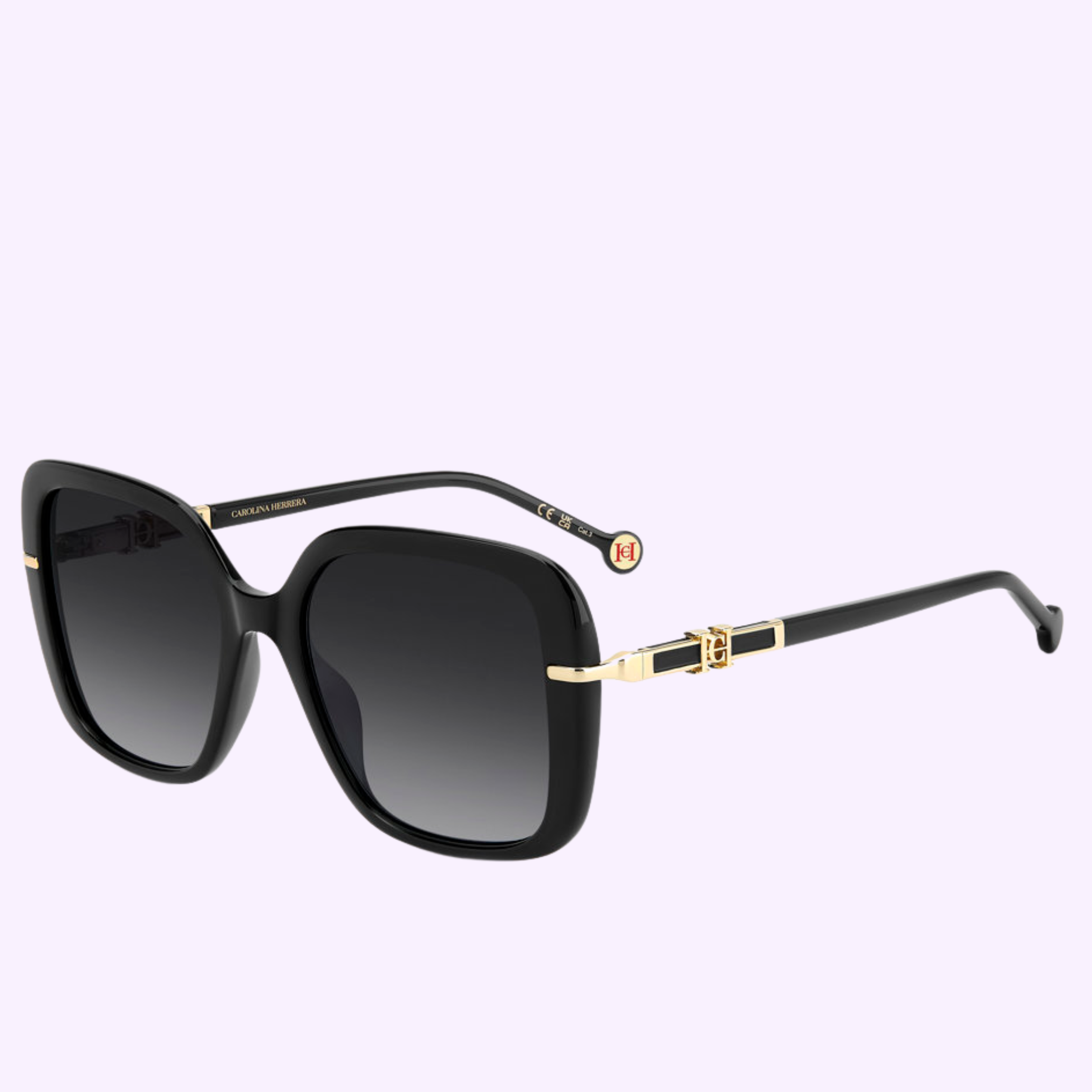 Angle View Carolina Herrera Sunglasses HER 0380/G/S 807 BLACK