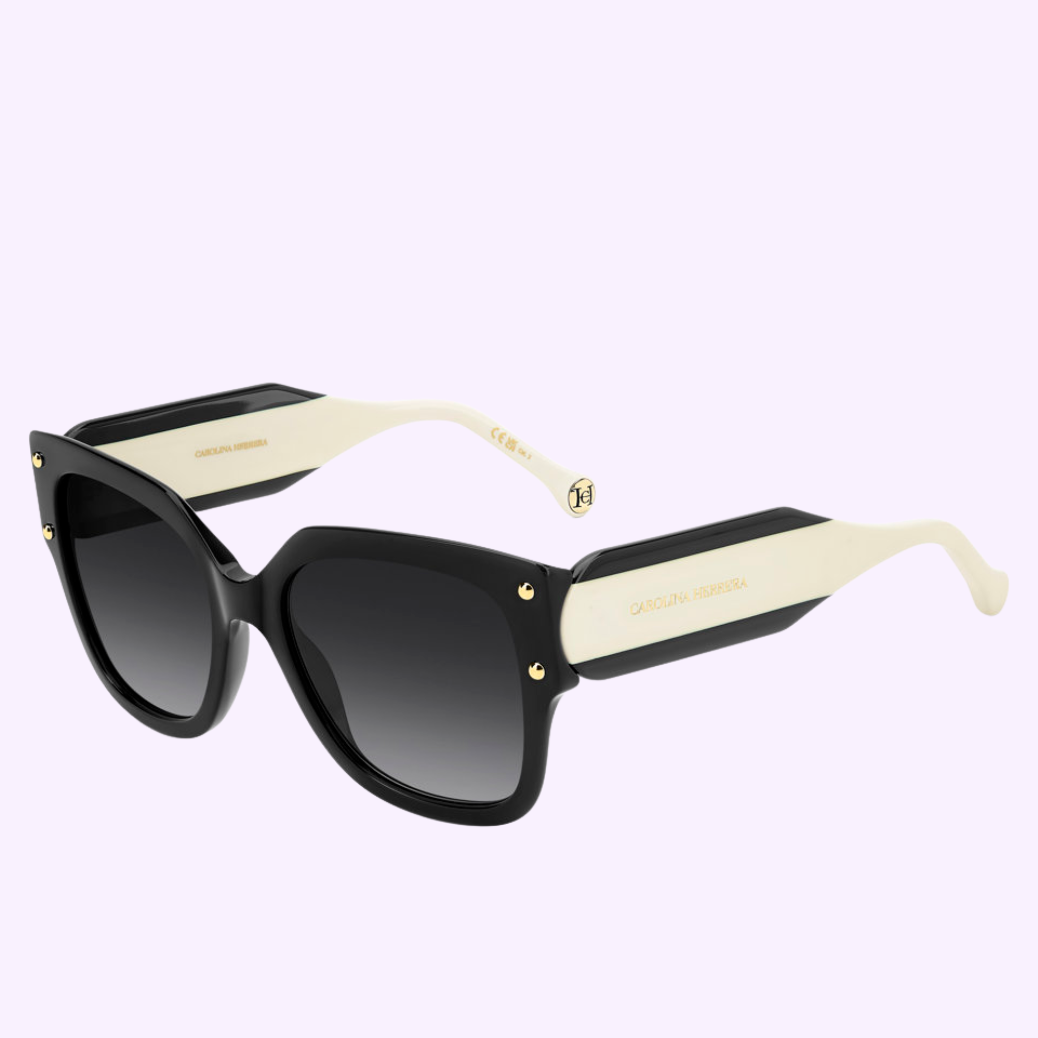 Angle View Carolina Sunglasses HER 0366/S 80S BLACK