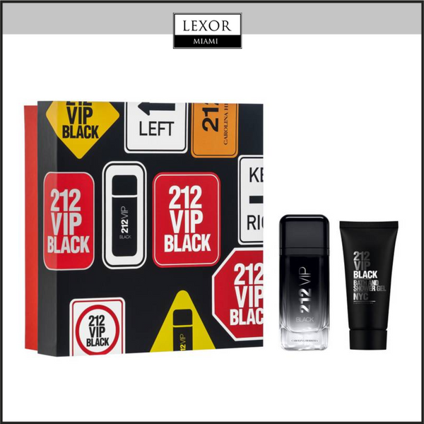 Carolina Herrera 212 VIP Black 3.4 EDP SP + 3.4 S/G Men Set (Hard Box)