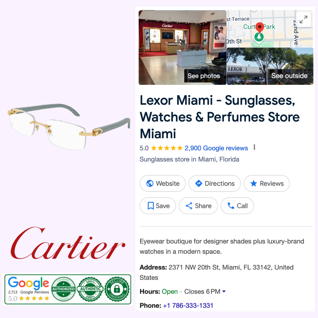 Cartier CT0052O-010 temple and hinge detail showing flexible hinges with invisible screws and iconic C Décor signature on nose pads—luxury optical frame engineering and precision craftsmanship