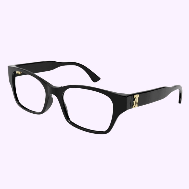 Cartier CT0316O 001 52 black acetate optical frame Double C de Cartier at Lexor Miami