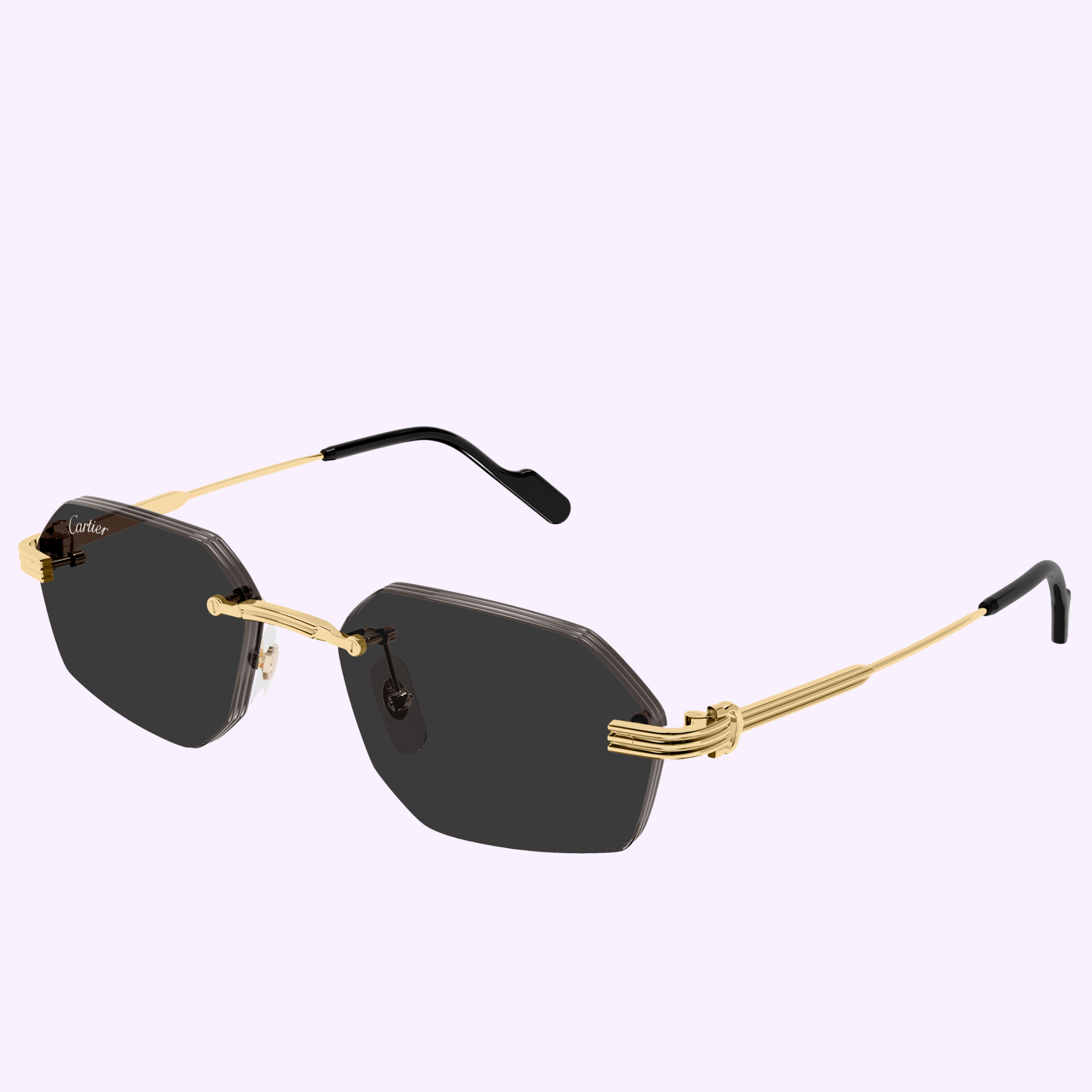 Angle view Cartier Men Sunglasses CT0616S-001