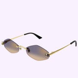 Angle View Cartier Sunglasses CT0433S-005 55 Woman Metal