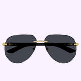 Gafas de sol Cartier CT0440S-002 para mujer con cuerno auténtico