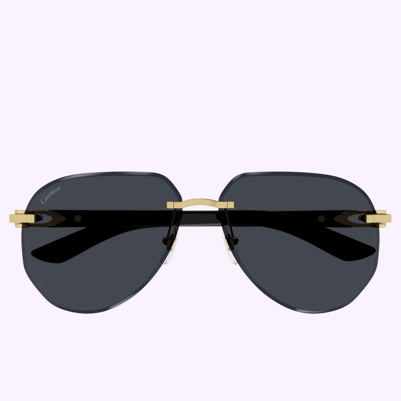 Gafas de sol Cartier CT0440S-002 para mujer con cuerno auténtico