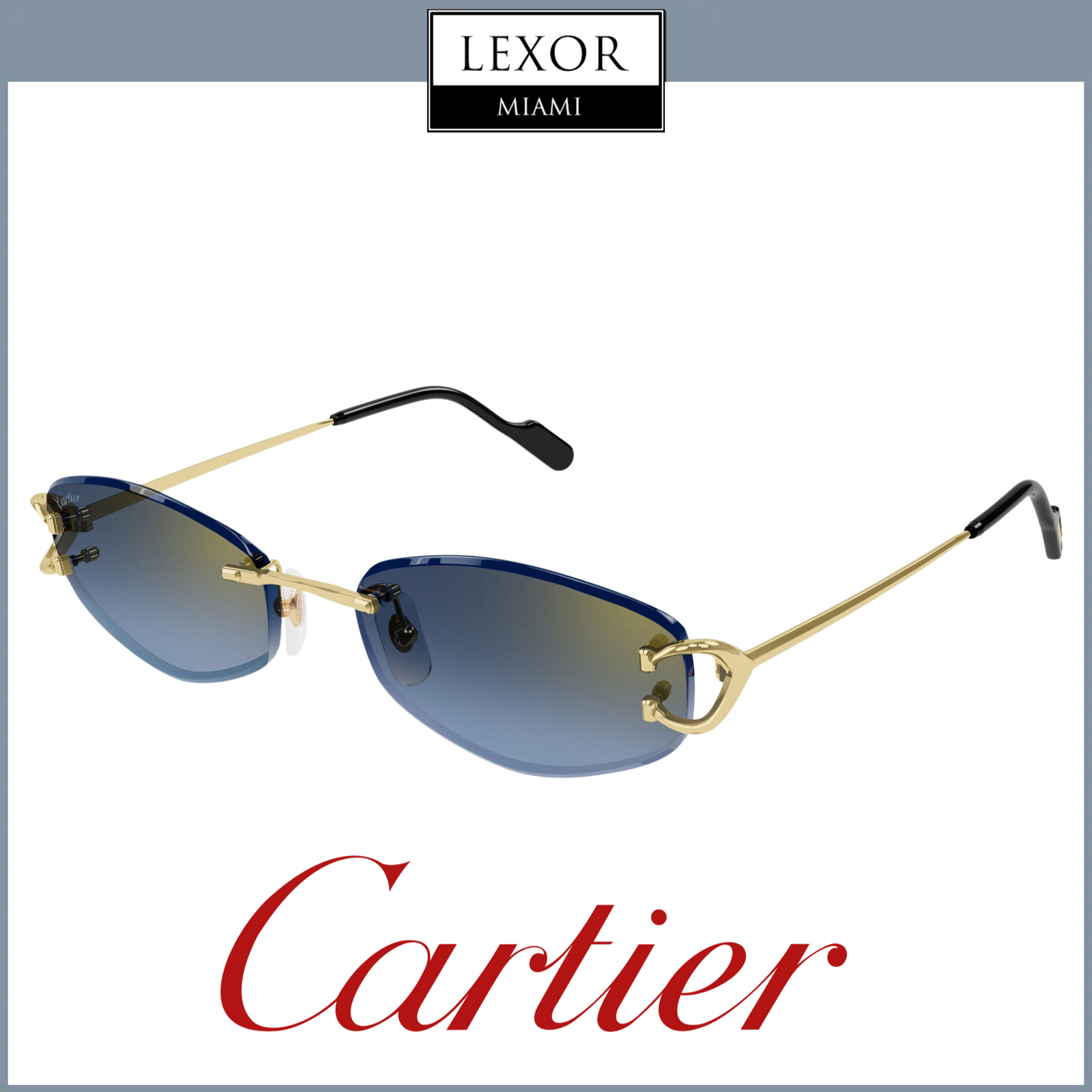 605 カルティエ　Cartier　サングラス　度無　4303067　c2 Cartier Sunglasses CT0467S-002 57 Men upc 843023175757 – Lexor Miami