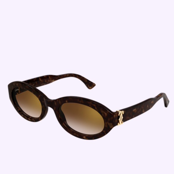 Cartier Sunglasses CT0588S-002 Havana Brown 53 Woman