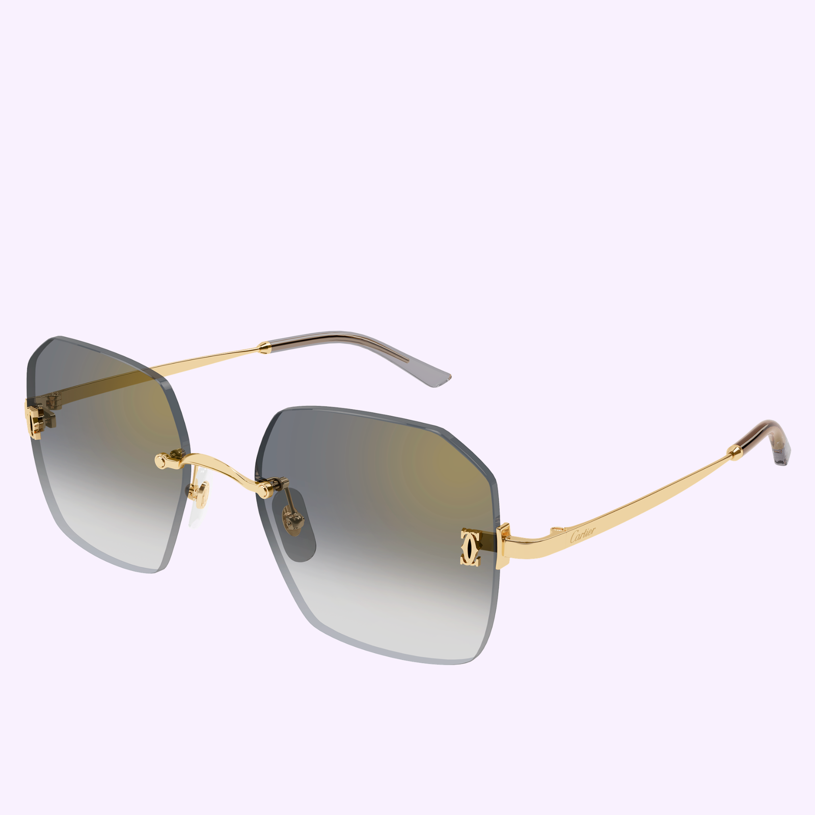 cartier goggles Cartier CT0591S 001 Sunglasses Gold