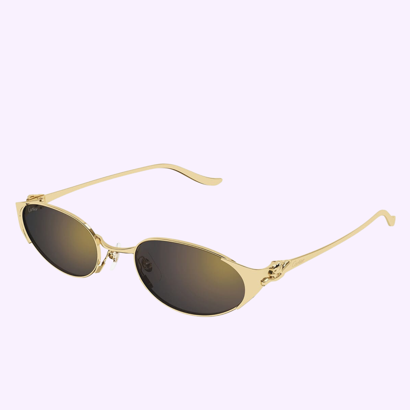 Cartier Panthère de Cartier CT0630S-001 53 oval gold-tone sunglasses
