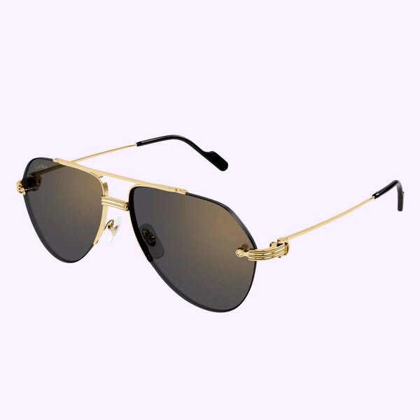 Óculos de Sol Cartier CT0427S-001 58 Masculino upc 843023172138