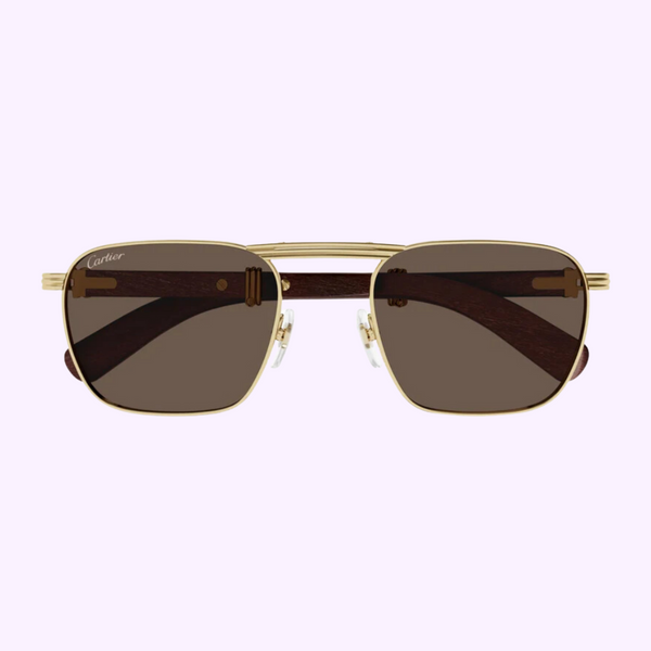 Gafas de sol Cartier CT0428S-001 54 HOMBRE METAL MADERA upc: 843023172213
