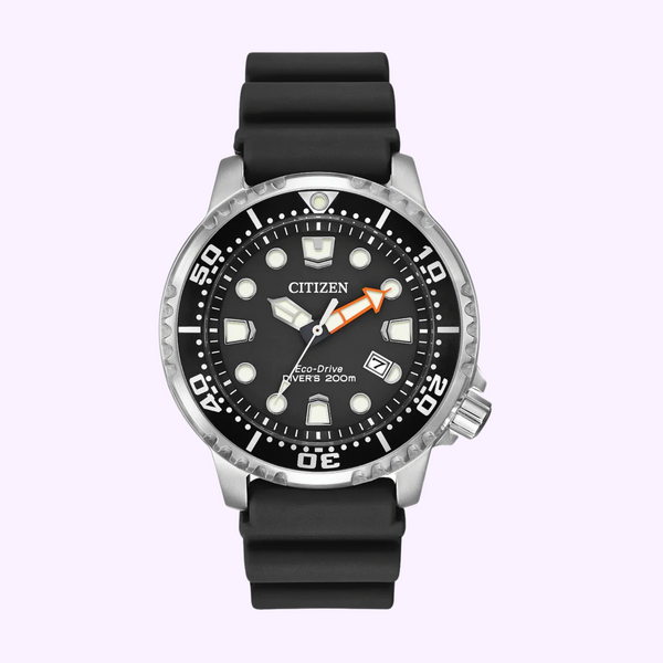 Citizen BN0150-28E ProMaster Diver Eco-Drive Black Silicone Strap Men Watches