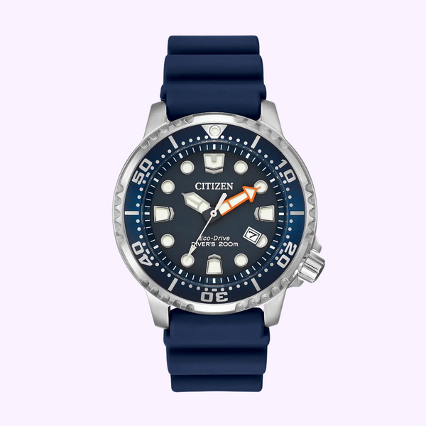 Citizen BN0151-09L ProMaster Diver Eco-Drive Blue Silicone Strap Men Watches