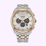 Citizen CA4516-59A Men ECO WR100 SS Bracelet Rose-Gold Silver