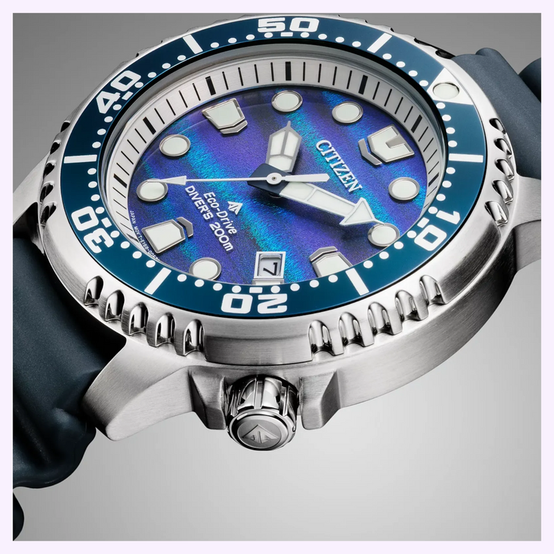 Citizen Promaster Dive BN0167-09W limited edition blue structural ink dial Eco-Drive dive watch