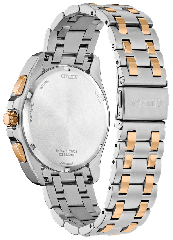 Citizen CA4516-59A Men ECO WR100 SS Bracelet Rose-Gold Silver