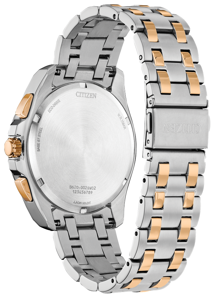 Citizen CA4516-59A Men ECO WR100 SS Bracelet Rose-Gold Silver