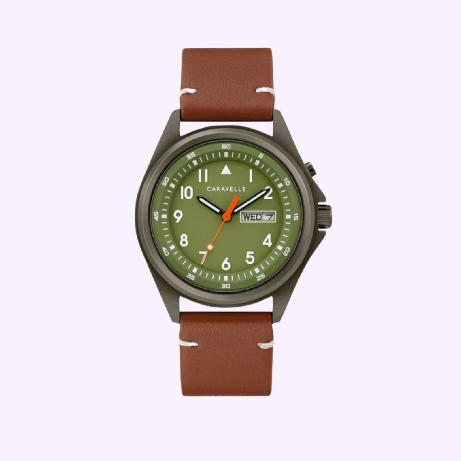 Bulova 45C119 Classic Caravelle Brown Leather Strap Men Watches