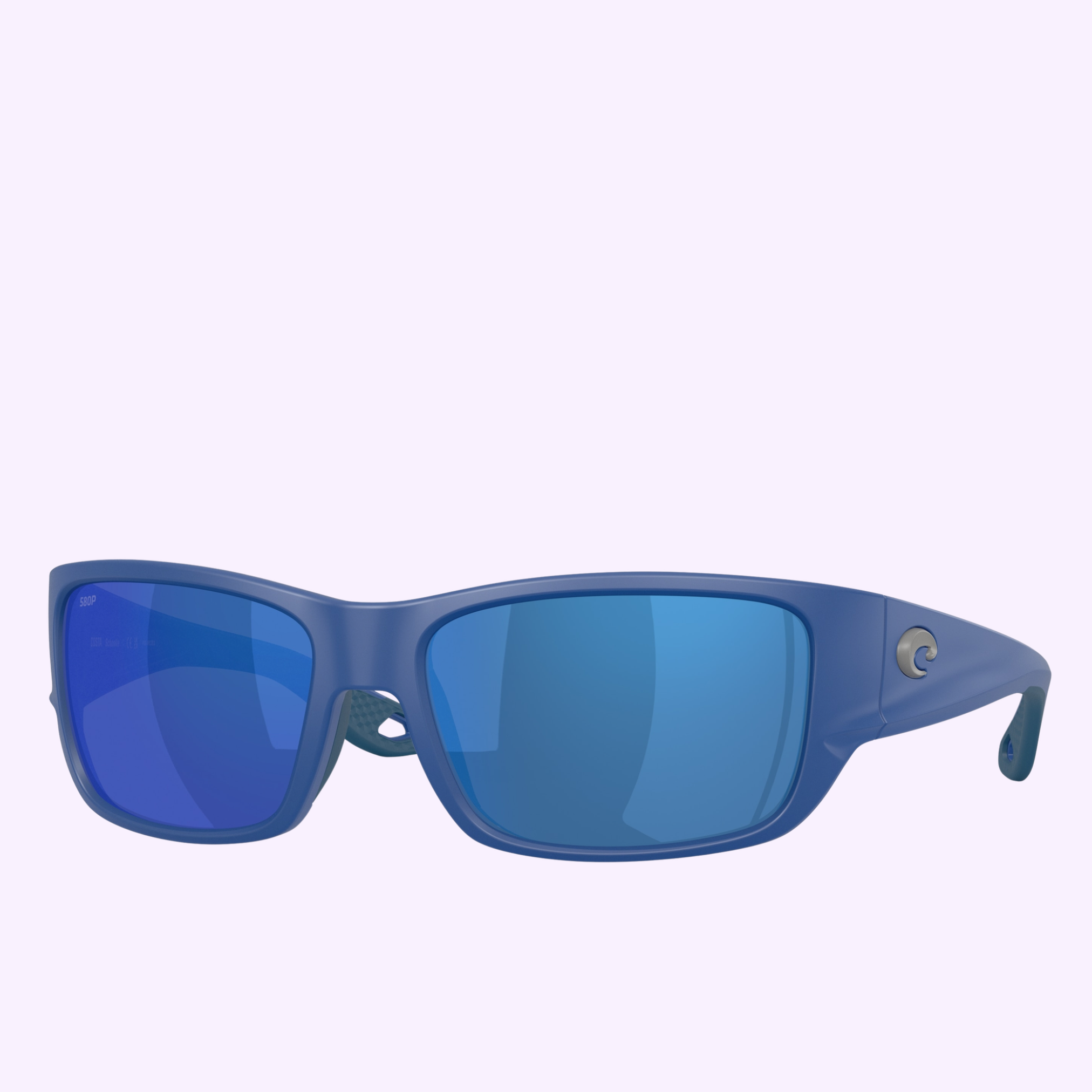 Costa Del Mar Sunglasses 06S9132 91320756 feature blue sports frames and reflective lenses, evoking Miami style. Set against a plain, light background, they’re inspired by the iconic Costa Del Mar Sunglasses look.