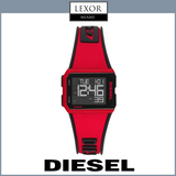 Reloj digital Diesel DZ1923 Chopped con correa de silicona roja para hombre
