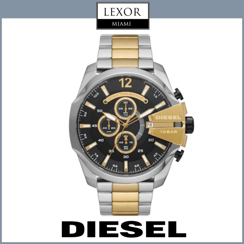 Reloj Diesel DZ4581 Mega Chief con correa de acero inoxidable de dos tonos para hombre