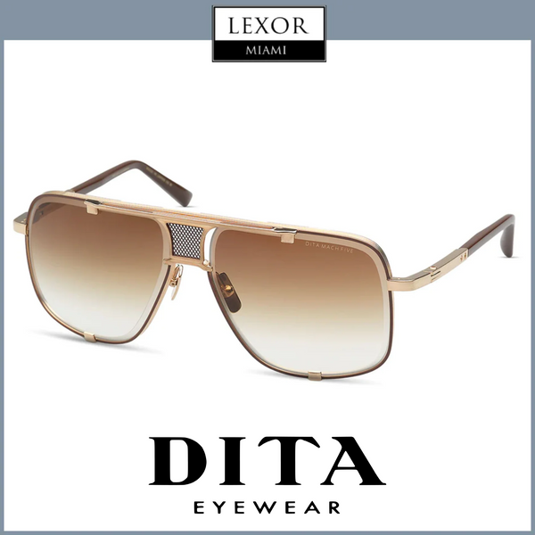 Dita DRX-2087-I-GLD-BRN-64 Unisex Sunglasses